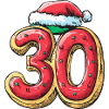 Biscuit 30 chiffres Noël