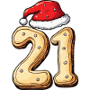 21 Number Cookie Christmas