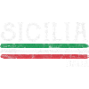 Sicilia Italia Distressed Flag