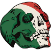 Italian Flag Skull Illustration