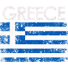 Distressed Greece Flag Graphic
