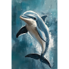 Illustration eines Delfins