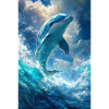 Illustration eines Delfins