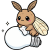 Moth Polishes Lamp