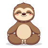 Meditating Sloth Zen Style