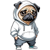 Pug Hoodie Stadtstyle