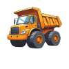 Yellow Cartoon Dump Truck