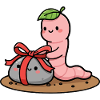 Small worm with Gift