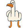 Mittelfinger Gans Sarkasmus