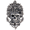 Navy Totenkopf Anker Gothic Totenschädel
