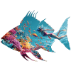 Underwater Fish Silhouette with Diver