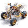 Conception de plan CAO Quad Bike