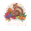 Joyeux Thanksgiving Turquie Motif d’automne