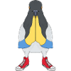 Praying Pigeon with Shoes