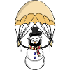 Parachutisme bonhomme de neige