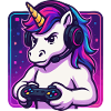 Neon Unicorn Gamer