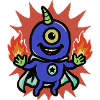 Feuerheld Einäugiger Alien