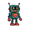 Retro Robot Letter Holder