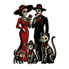 Scène familiale Dia de Muertos