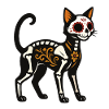Dia de Muertos Skeletkatze