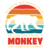 Be Yourself Monkey Retro Motif