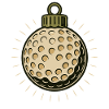 Lustiges Golf-Weihnachtskugel-Design