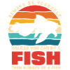 Fish Be Yourself Retro Sunset