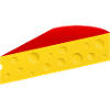 Quartier de fromage à croûte rouge