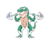 GÉANT D’HALTÉROPHILIE Dinosaure Drôle