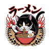 Ramen Cat - Food Lover Design