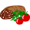 Black pudding with tomato