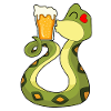 Schlange Bier