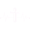 Cross heartbeat icon
