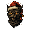Schwarzer Weihnachtskater