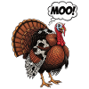 Turkey Moo Thanksgiving Christmas Holiday