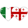 Italy Georgia Heart Flag used