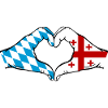 Bavaria Georgia Flag Heart