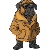 Bulldog Dog Cool Winter