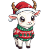 Bergziege Weihnachten