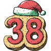 38 Number Biscuit Christmas