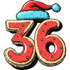 36 Number Cookie Christmas