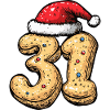 31 Number Biscuit Christmas