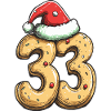 33 Number Cookie Christmas