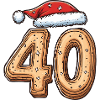 40 Number Biscuit Christmas