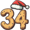 34 Number Cookie Christmas