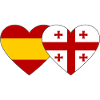 Spain Georgia Flags Heart