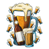 Bierfreude Krug Illustration