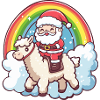 Alpaga Lama Père Noël