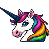 Strahlendes Regenbogen-Einhorn