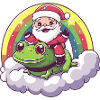Frog Santa Claus Christmas